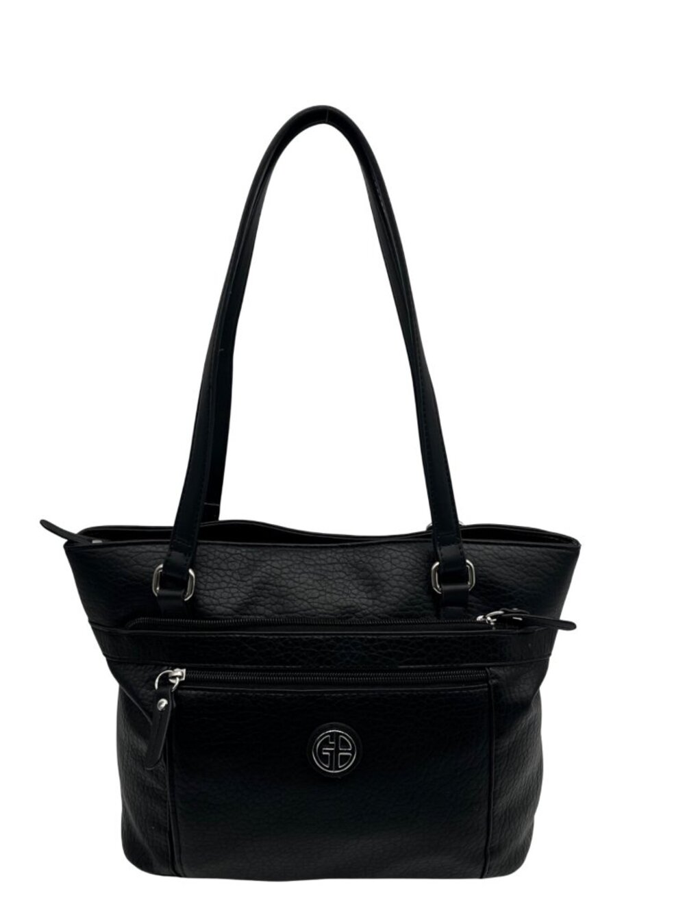 Giani Bernini Black Faux Leather Medium Shoulder Bag